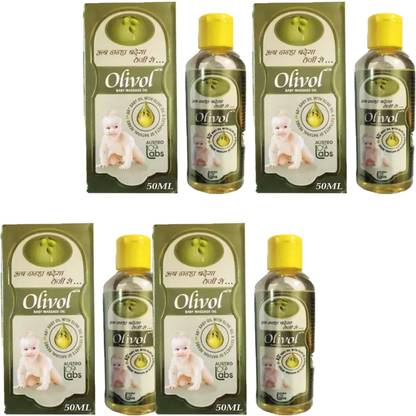 MOSKLIN AUSTRO OLIVOL BABY OIL FOR BABY MASSSAGE PACK OF - 50ml x 4