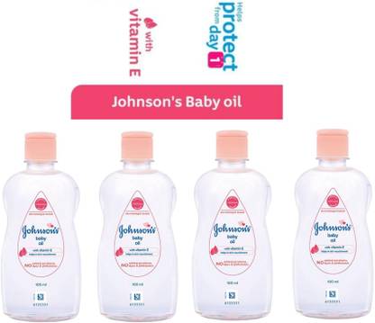JOHNSON'S Baby oil 100 ml × 4 | For Body Massage