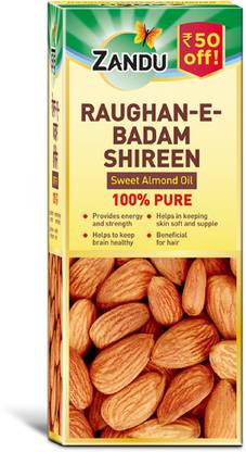 ZANDU RAUGHAN-E-BADAM SHIREEN Sweet Almond Oil 100% Pure & Natural cold pressed