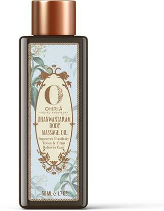 Ohria Ayurveda Dhanwantaram Thailam Body Massage Oil | Improves Elasticity, Relieves Pain 50ml