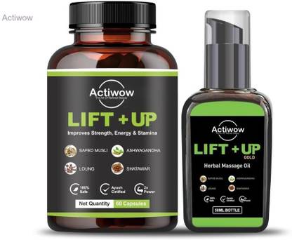 ACTIWOW Lift Up Capsules & Massage Oil for Daily Power