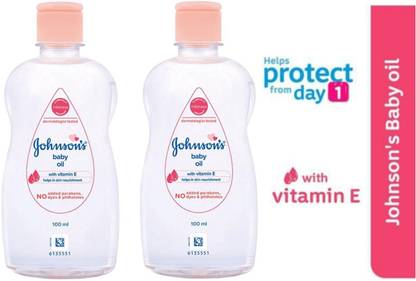 JOHNSON'S Baby oil 100 ml pack of 2 | For body massage 100 ml × 2