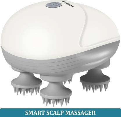 MildCares Rechargeable Scalp Massager | 4 Rotating Nodes | For Hair Growth & Stress Relief