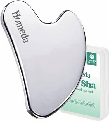 Homeda Gua Sha Face Massager, Guasha Steel for Face Massage Tool, Gua Sha Stone, Gu Sha Skin Stainless Steel - Body Skin Massage machine tools, Acupunture Facial Massager