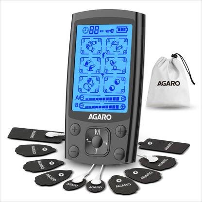 AGARO 33536 Dual TENS physiotherapy, 24 Modes, 20 Level of Intensity, for Pain relief Massager