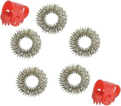 netclub Acupressure Bracelets Set of 5 Promote Blood circulation Acupoints Bracelet Acupressure Hand Wrist Sujok Rings kit 2 thumb pad sharp point body Massager