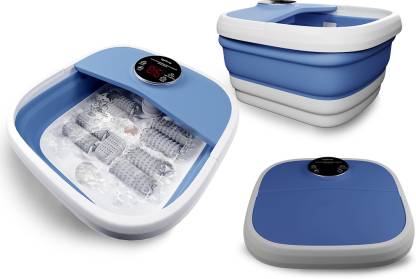 Lifelong LLM810 Foldable Foot Spa with 8 Manual Massage Rollers & Digital Panel Massager