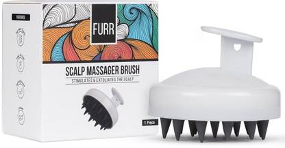 FURR By Pee Safe Scalp Hair Head Soft Silicone Scrubber Brush For Shampoo To Reduce Dandruff Massager
