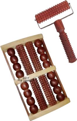 Maadi MSWA_15 Handmade Wooden Roller Accupressure Pain Relief Massager Set of 2 PCS Massager