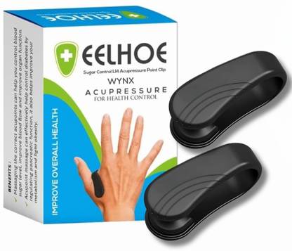 WYNX 2pc Sugar Control Acupressure Point Clip for Headache, Migraine Massager for Reducing Stress & maintain Blood Sugar Levels with Pinpoint Magnetic Clip Massager