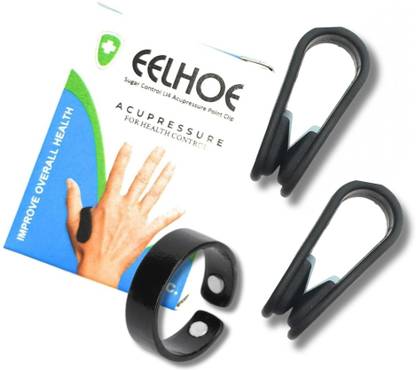 WYNX Sugar & BP Care Trio – 1 Magnetic Ring & 2 Acupressure Clips for Holistic Health Massager