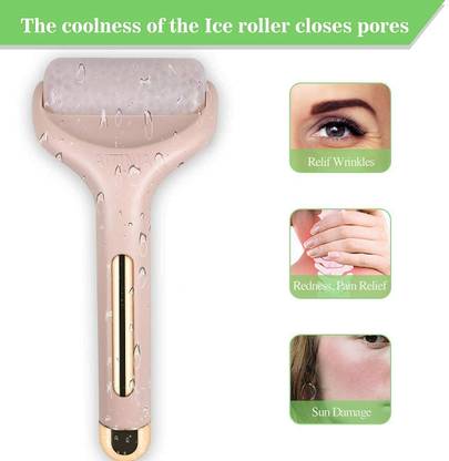 Taxila Ice Roller Face Massager Facial Skin Care Tool with Cooling Gel For Face PACK-1 Strips
