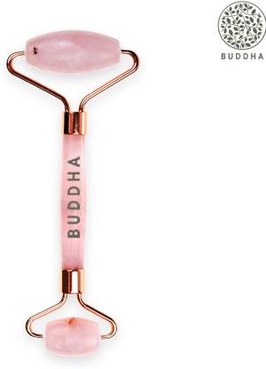 buddha natural African Rose Quartz Face Roller - Helps To Reduce Puffiness Massager