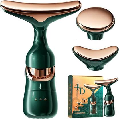 BEMALL 3-in-1 Electric Facial and Neck Massager - Anti-Wrinkle & Anti-Aging Device with Vibration Massage Modes - Smoothing Tool for Glowing Skin Massager