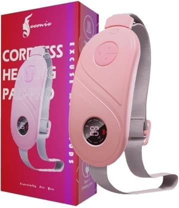 Feemie Cordless Heating Pad Periods Cramps Relief Machine 3-Temp. & 3-Massage Mode Massager