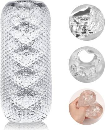 JoyStick Vacuum Cup Double Open Crystal Therapy Vacuum Stroker Suction Cup Massager with Pumping Handle, Therapy Cup Relief Relaxation Men Massager