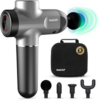 beatXP Flash Deep Tissue Brushless Electric Massage Gun Machine for Body Pain Relief Percussion Massager