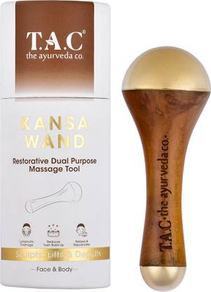 TAC - The Ayurveda Co. Kansa Wand Restorative Dual Purpose Massage Tool For Face & Body Kansa Wand Dual-Purpose Massager Tool - Relaxation for Face & Body Massager