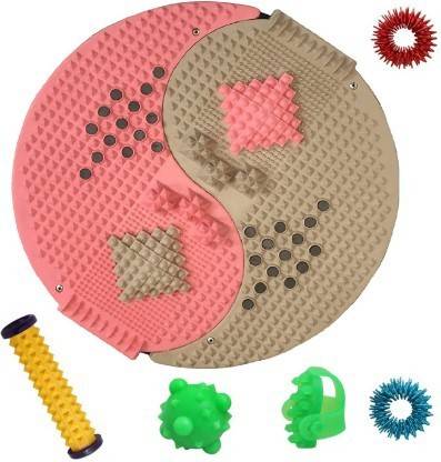SUJOK Acupressure Yin Yang Mat - Powermat With Pyramids and Magnets Energy,Pain Relief & For Total Health Kit Massager