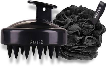RIXTEC Shampoo Brush & Bath Loofah Sponge Scalp Massager Brush | Helps In Stimulating Blood Flow Massager Massager