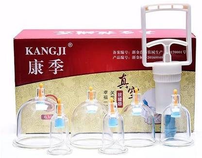 R A Products Kangzhu Biomagnetic Chinese Cupping Therapy Set of-6 cup Kangzhu Biomagnetic Chinese Cupping Therapy Set of-6 cup Massager