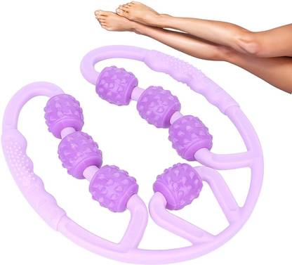 MKV 7 Wheels Massager Roller Trigger Point Roller Massager for egs Calf Thigh Neck Massager