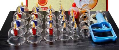 R A Products 24 Pcs Hijama acupuncture Massage Cans Cups Vacuum Cupping Kit Pull Out Vacuum 24 Pcs Hijama acupuncture Massage Cans Cups Vacuum Cupping Kit Pull Out Vacuum Massager