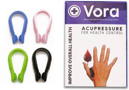 Vora Acupressure Hand Pressure Point Clip for Health Control - Black | Set of 4 | Hand Pressure Point Clip for Health Control / Set of 4 |Sugar Management Tool Massager