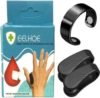 ZIVINI Sugar & BP Care Trio – 1 Magnetic Ring & 2 Acupressure Clips for Holistic Health Bp Monitor Adapter