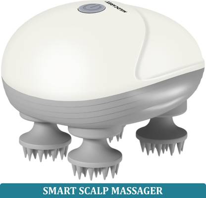 MildCares Rechargeable Scalp Massager | 4 Rotating Nodes | For Hair Growth & Stress Relief
