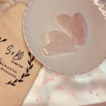 scoopofbeauty Rose Quartz Gua Sha for Face Toning and Uplifting SOB-31 Massager