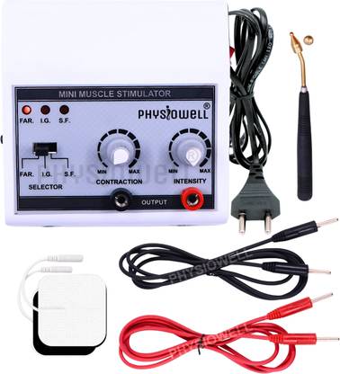 Physiowell Mini MS Two Channel Machine Muscle Stimulator Machine 3 MODE Physiotherapy Machine Electrotherapy Device