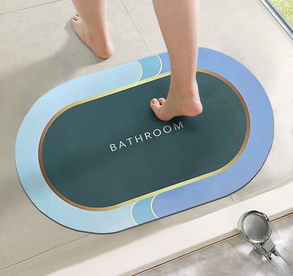 YELLOW WEAVES Rubber Bathroom Mat