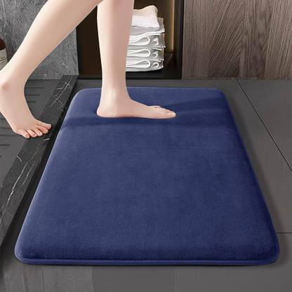 VAS COLLECTIONS Velvet, PVC (Polyvinyl Chloride) Bathroom Mat