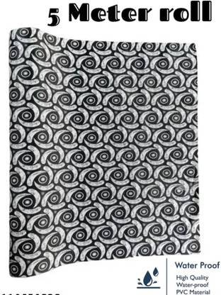 Best Buy Collection 5 Meter Black Circle design Cover for Almirah, Drawer, Wardrobe Shelf ,Kitchen