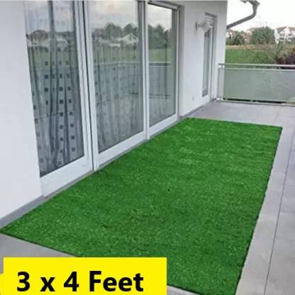 KARTIKEY HOME DECOR 1 Piece Artificial Grass Mat _Size: (3x4 Feet) Artificial Turf Roll