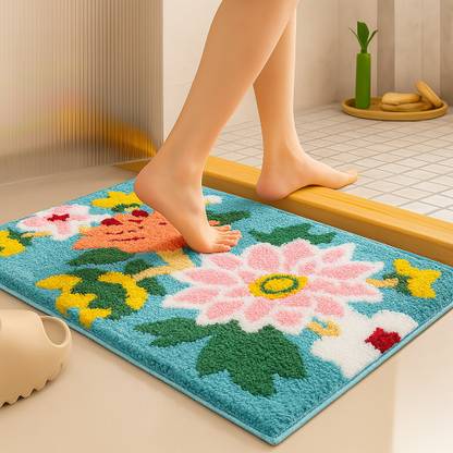 Roseate Microfiber Bathroom Mat