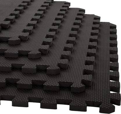 Unifit Baby Interlocking Play Mats for Crawling & Playing, Mat for Kids PO 4, Black Black 11 mm Exercise & Gym Mat