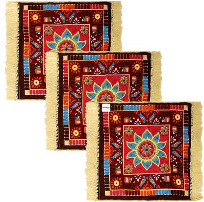 HOMESTIC by Kuber Industries Velvet Prayer Mat