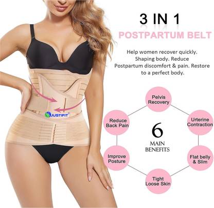 Justfit Postpartum Belly Belt After Delivery C Section, Maternity Belts muscle support