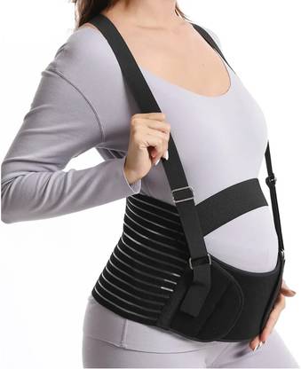 MOBHADA Belly Support Belt With Back Support & Shoulder Strap For All Stage Pregnancy(L)