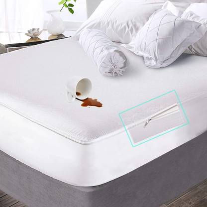 Trance Home Linen Fitted Single Size Breathable, Stretchable, Waterproof Mattress Cover