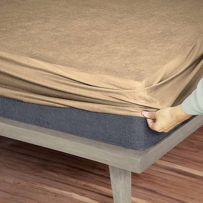 SleepyMonkey King Size Fitted Terry Cotton Breathable, Stretchable, Waterproof Mattress Cover