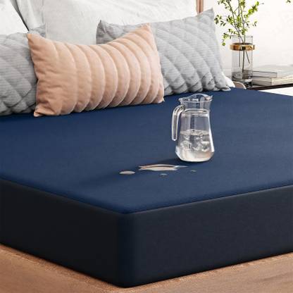 lukzer King Size Mattress Topper Terry Cotton Waterproof, Breathable, Stretchable Mattress Cover