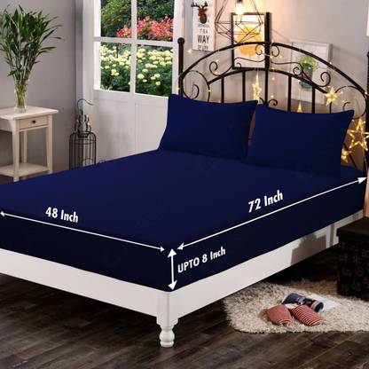 Glassiano Elastic Strap Single Size Stretchable, Waterproof Mattress Cover