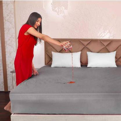 kanahar Single Size Elastic Strap Terry Cotton Stretchable, Breathable, Waterproof Mattress Cover