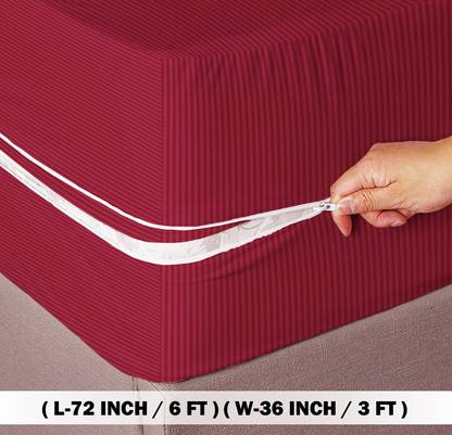 VAS COLLECTIONS Zippered Single Size Breathable Mattress Cover