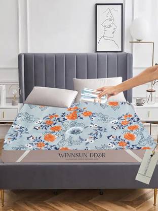 WINNSUN Elastic Strap King Size Waterproof Mattress Cover