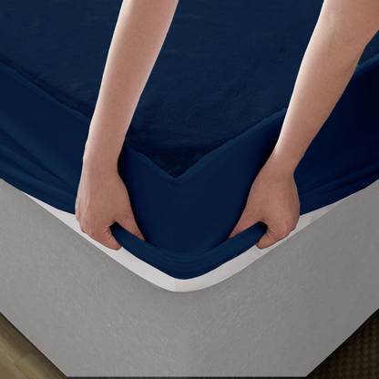 HOMEMONDE Single Size Fitted Terry Cotton Breathable, Stretchable, Waterproof Mattress Cover