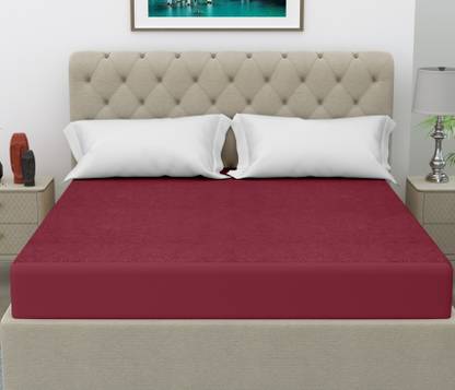 CRAZY WORLD Fitted Double Size Breathable, Waterproof Mattress Cover